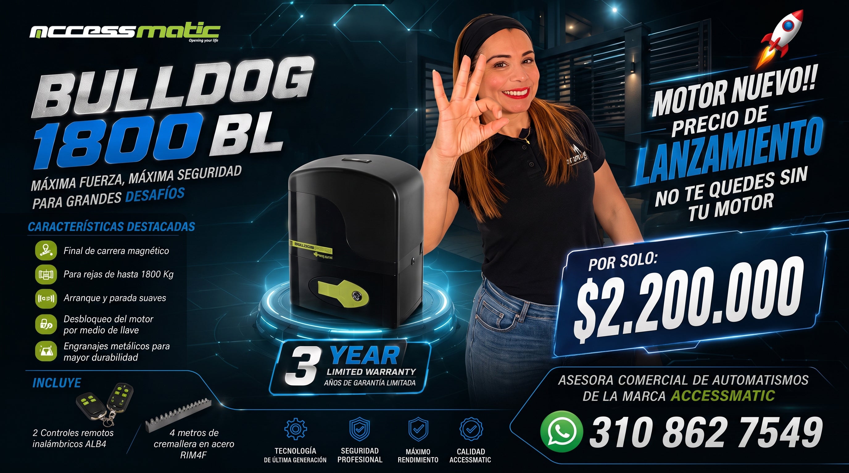 Tecnipunto Seguridad motores para puertas y conectividad