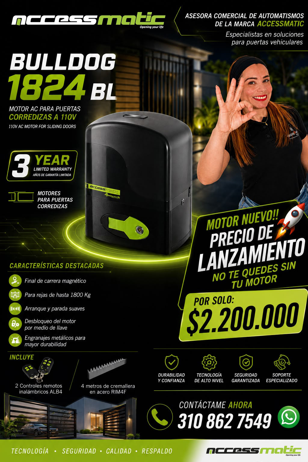 Tecnipunto Seguridad motores para puertas y conectividad