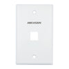 Placa embellecedora Hikvision rectangular americana 1 puerto RJ45 DS-1FPA1-A