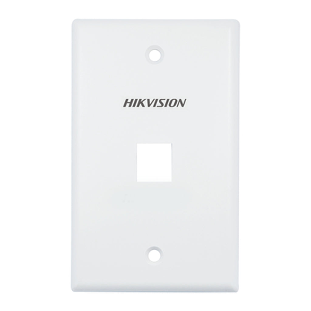 Placa embellecedora Hikvision rectangular americana 1 puerto RJ45 DS-1FPA1-A