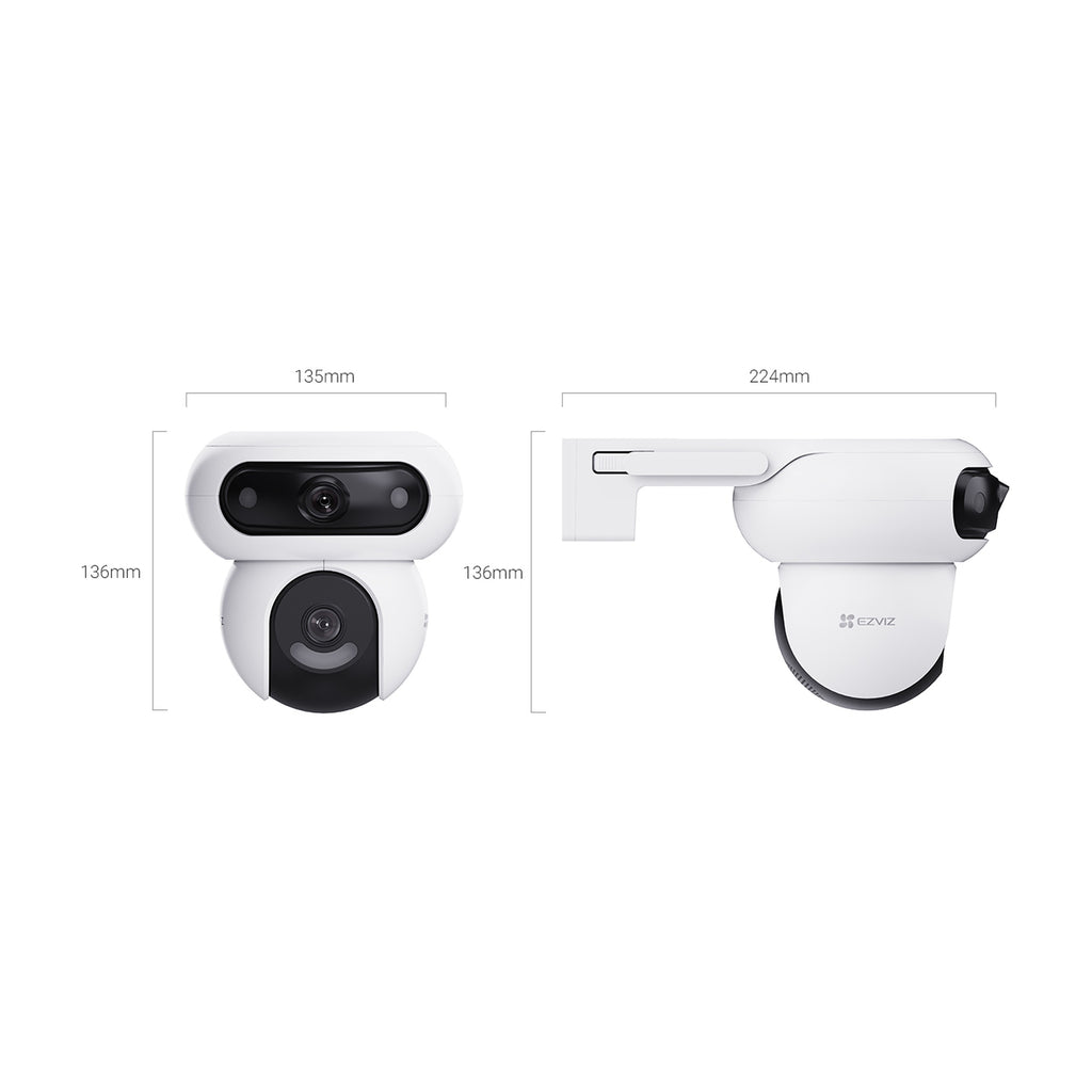 Cámara Wi-Fi doble lente EZVIZ H90 Dual 2K+ & 2K+ con movimiento pan/tilt