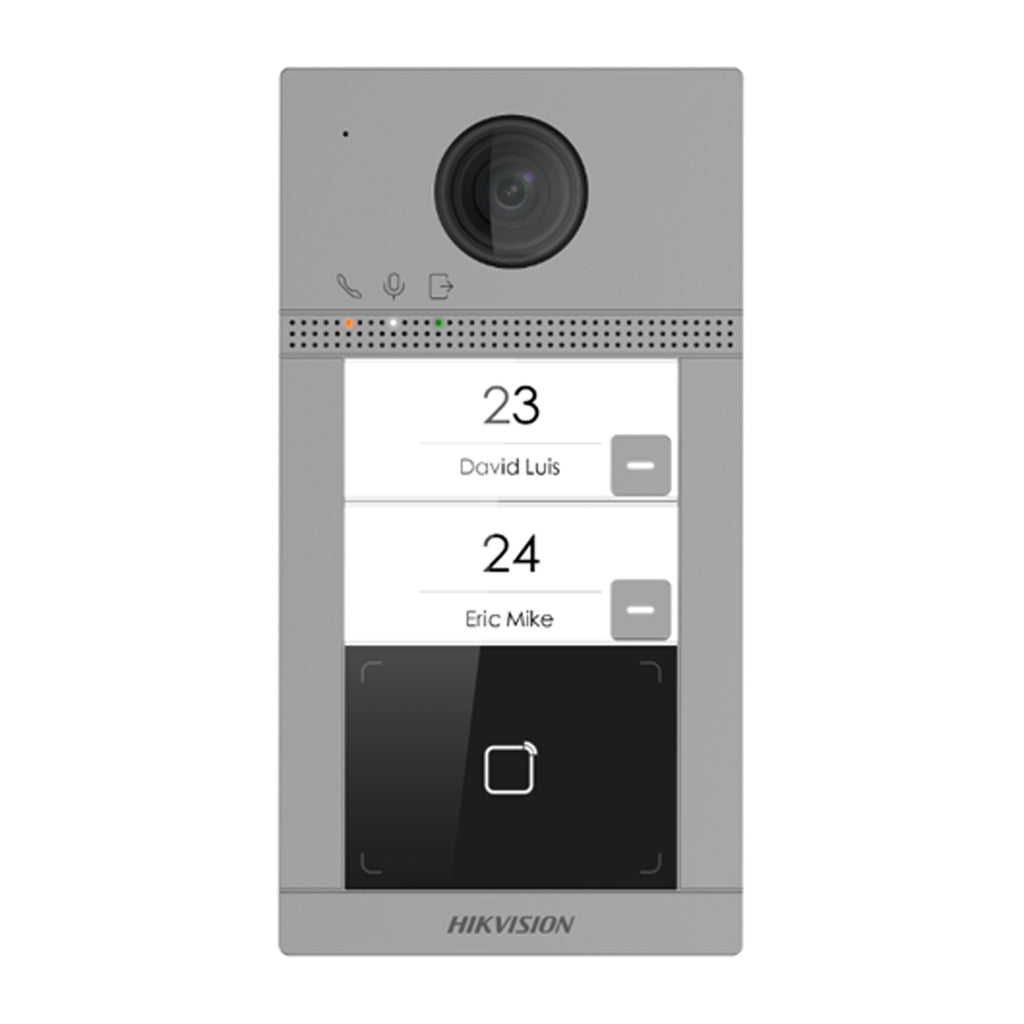 Estación de puerta tipo villa de metal Hikvision IP 2 botones DS-KV8213-WME1(B)