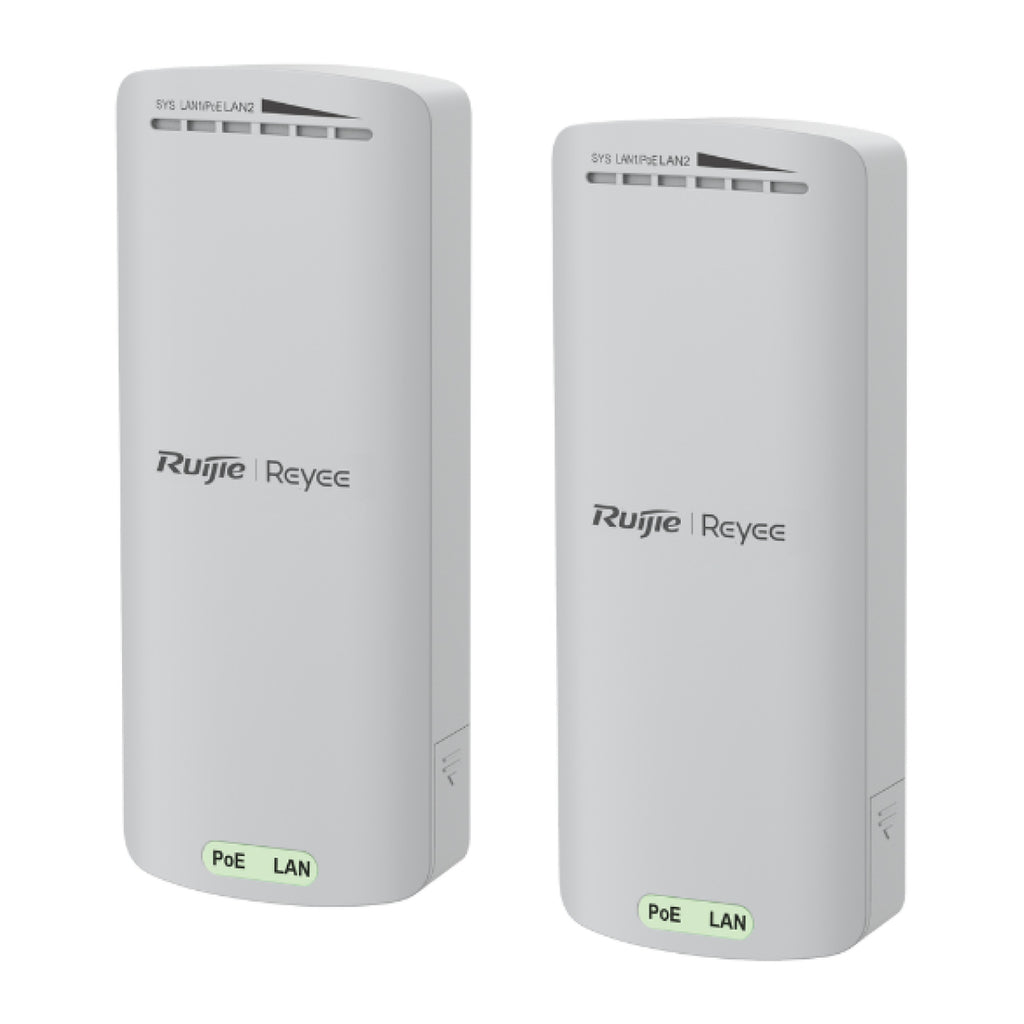 Puente inalámbrico Ruijie Reyee 500m doble banda 2.4GHz RG-EST100-E