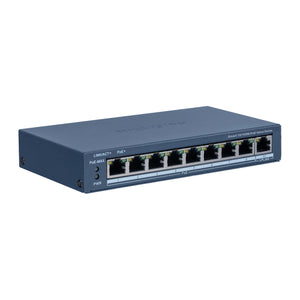 Interruptor PoE inteligente Hikvision Fast Ethernet 8 puertos DS-3E1309P-EI/M