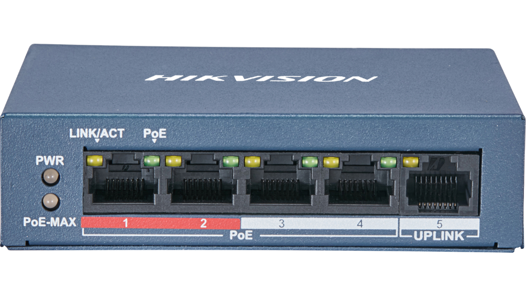 Conmutador POE no administrado Fast Ethernet de 4 puertos DS-3E0105P-E/M(B)