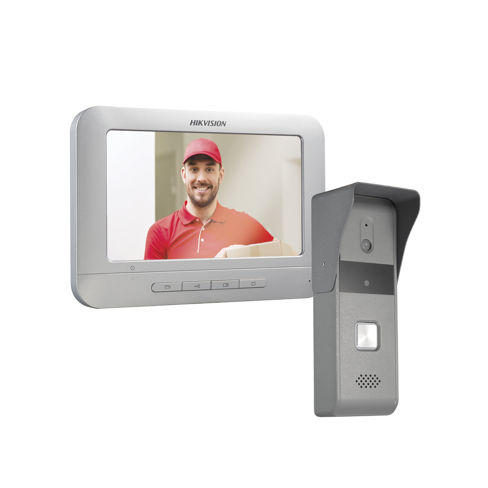 Kit de Videoportero Analógico con Pantalla LCD a Color de 7" DS-KIS203T