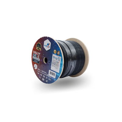 Cable UTP CAT 6 Uso Exterior Chaqueta Negra 100% Cobre